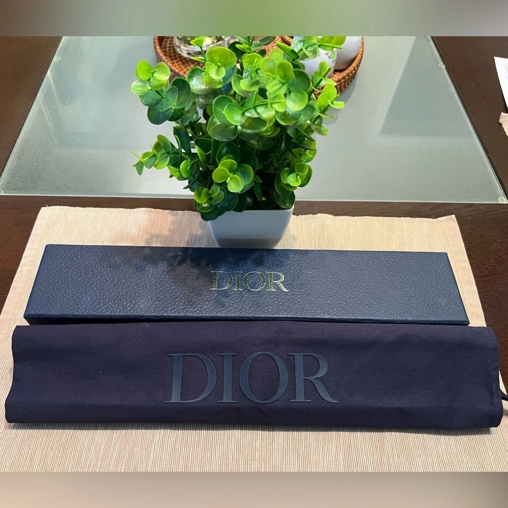 Dior Navy Box and Black Pouch Set